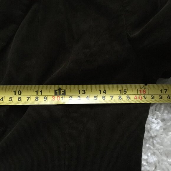 Vintage Y2K Olive Brown Cotton Corduroy Single Button Blazer - Picture 11 of 16